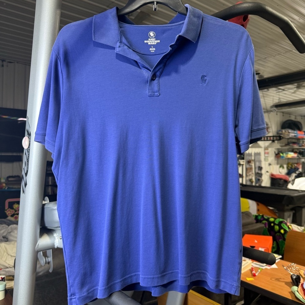 Hart Schaffner Marx Blue Polo Shirt